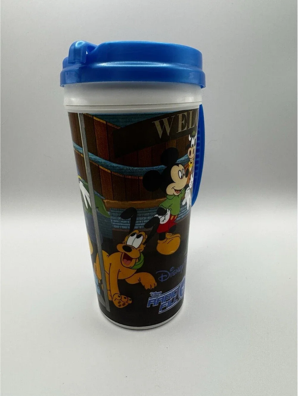 Disney Walt Disney World 16 fl oz Travel Mug w/ Lid & Handle, Blue, Multi